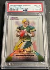 2006 BRETT FAVRE BOWMAN STERLING JERSEY REFRACTOR #BS-BF PSA 9 POP 1