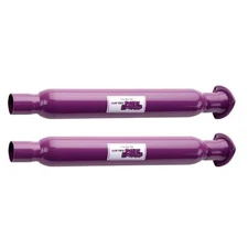 Flowtech Purple Hornies Glasspack 3" Inlet/2.25" Outlet Header Muffler Set of 2