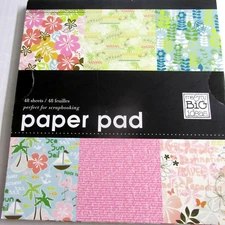 Me & My Big Ideas Paper Pad Destination Paradise 48 Papers 8x8 Tropical Vacation