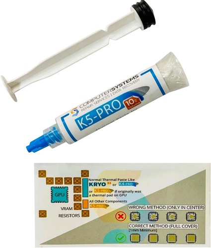 K5PRO 10g Syringe Viscous Thermal Paste for Thermal Pad Replacement Liquid, CSGR - Picture 2 of 7