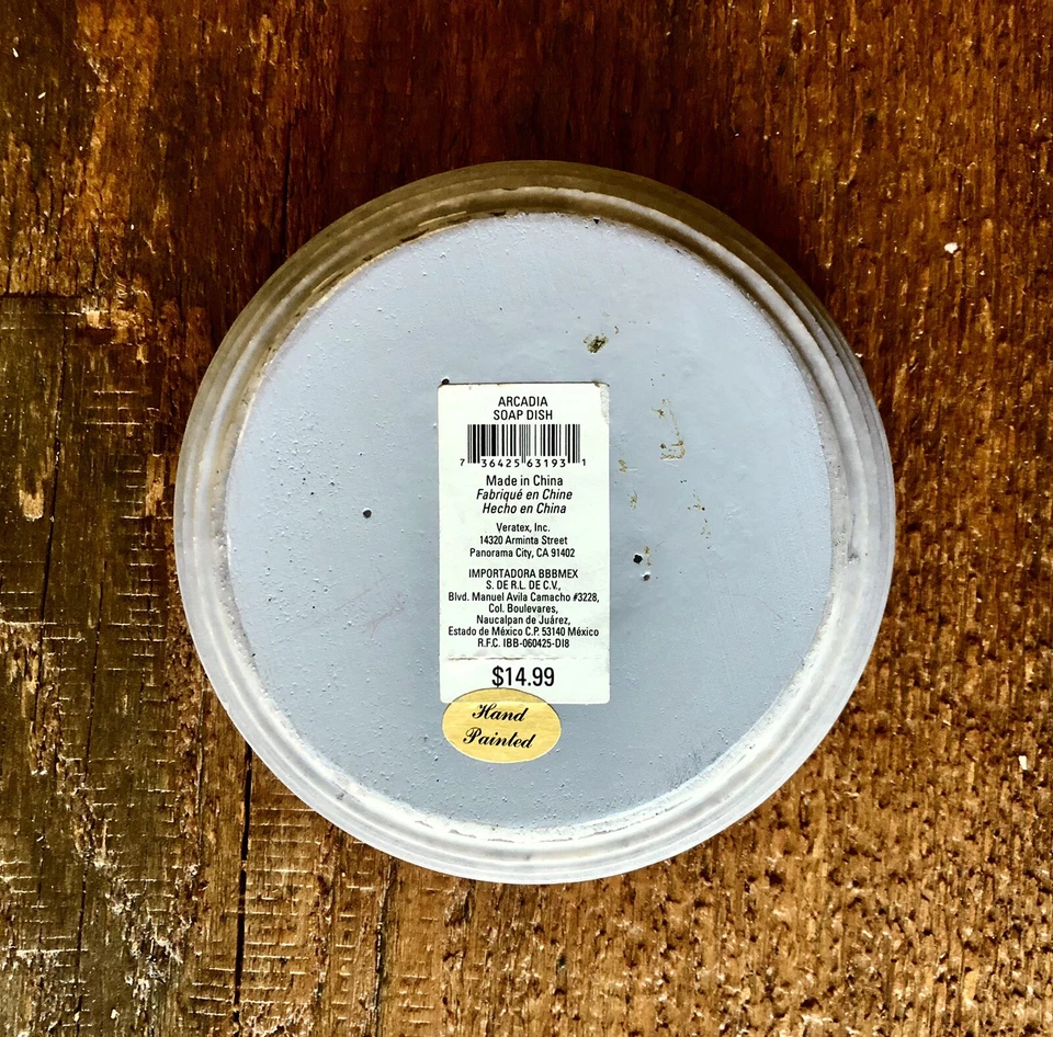 Jabonera de cerámica Boho Chic Rib Edge avena/gris de Veratex *leer anuncio* Foto 4 de 4