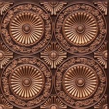 # 235 - Antique Gold PVC Faux Tin Decorative Ceiling Tile Glue-Up