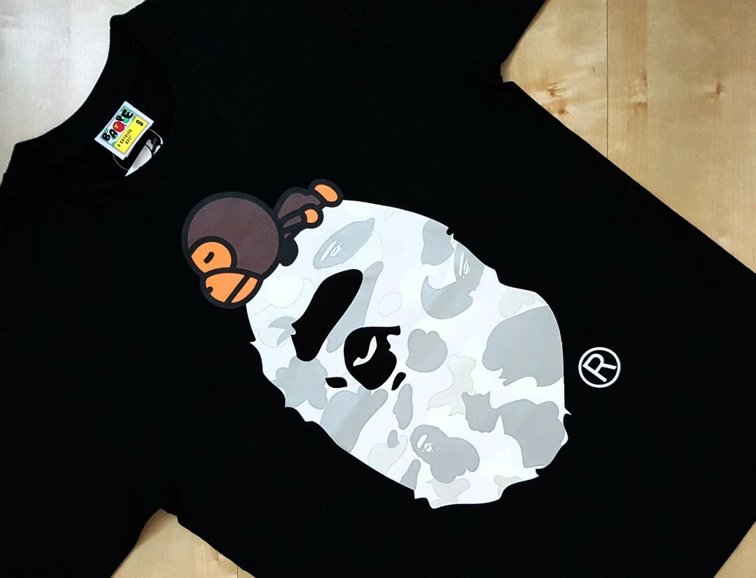 Bape A bathing Ape Bape City Camo Baby Milo on Ape Head Tee Shirt ...