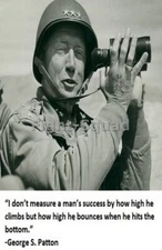WW2 Picture Photo US General George Patton quote about Success 2853