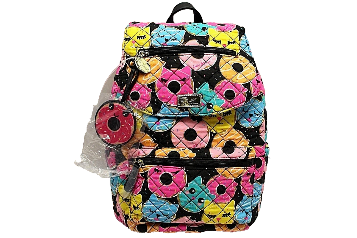 BETSEY JOHNSON Backpack Donut Cat Face School Travel Diaper  display picture 1