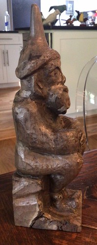 Vintage artist FERGUSON O’FARRELL Ireland Wood Carving LEPRECHAUN figure Sculptu - Picture 8 of 9