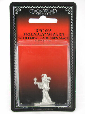 Friendy Wizard with Flowers and Hidden Mace #RPC-005 Classic Ral Partha Fantasy 