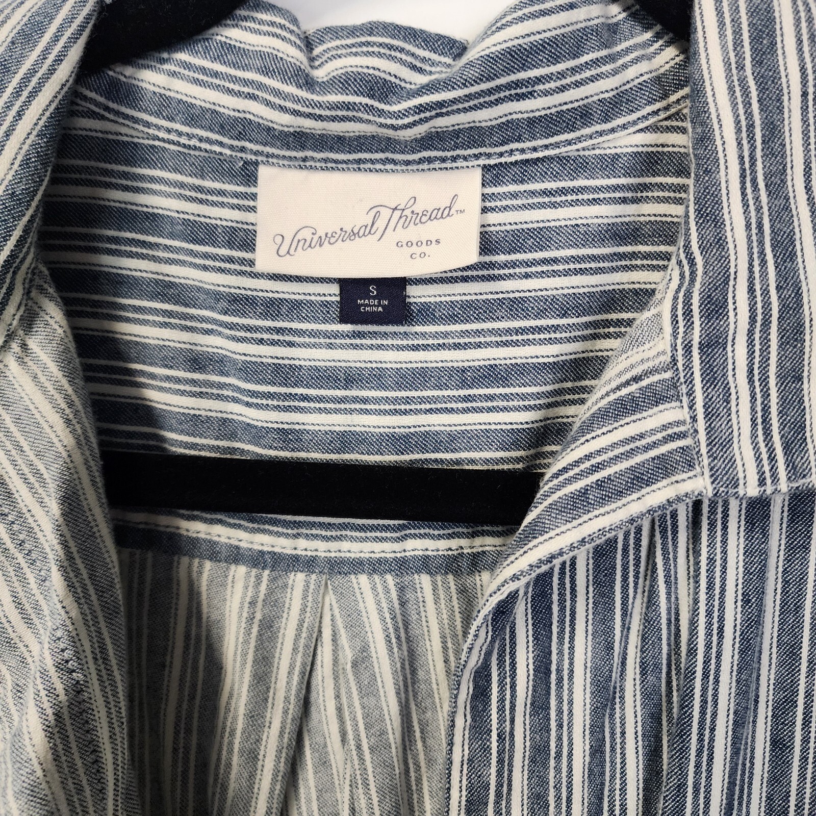 Universal Thread Romper Womens Small Striped Butt… - image 4