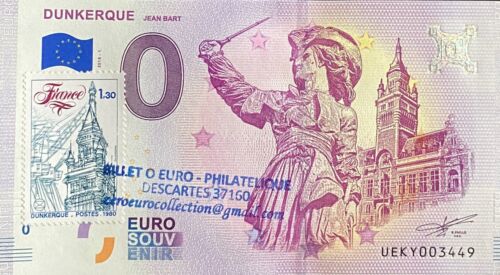 BILLET 0 EURO PHILATHELIQUE DUNKERQUE JEAN BART  FRANCE  2018  NUMERO DIVERS - Picture 1 of 1