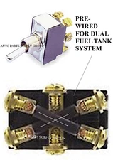  Pre wired TOGGLE SWITCH  for Fuel Dual GasTank  Selector Valve  switching 