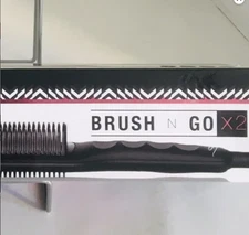 SHE BEYOND THE BEAUTY BRUSH N GO X2-CERAMIC HEAT BRUSH STRAIGHTNER-NEW-SEALED