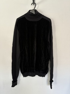 Yves Saint Laurent Rive Gauche Woman's Black Wool Turtleneck Jumper Medium NEW