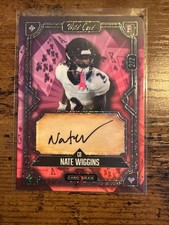 2924 Wild Card 5 Card Draw Nate Wiggins Rookie Auto 2/2 Baltimore Ravens