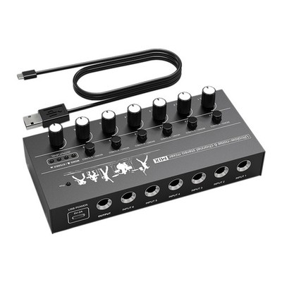 Kompakter 6-Kanal-Audiomixer, Extrem Geräuscharm, Leistungsstarker Stereomi2969