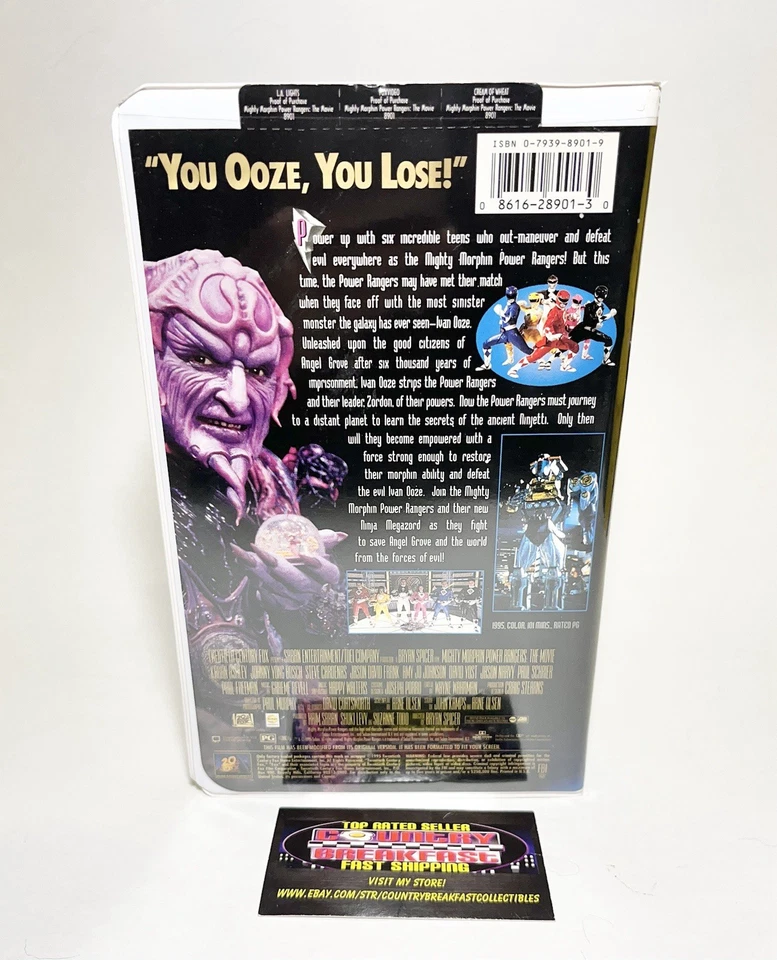 Mighty Morphin Power Rangers The Movie VHS 1995 Rare New Sealed Read - Image 2 of 4
