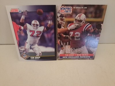 LOT OF 2 TIM GOAD 1991 Cards #501 580 NEW ENGLAND PATRIOTS Tarheels NT NM
