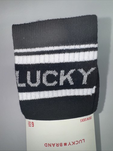 Lucky Brand Men Crew Socks 6 Pairs Shoe Sz 6-12 Black - Picture 3 of 10