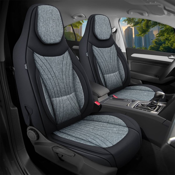 SchonbezüGe SitzbezÜGe FüR Smart Fortwo 453 Bj Ab 2014 In Schwarz/Grau C1-image