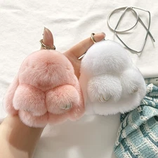 Cute plush rabbit keychain, women's keychain, suitable for women's bag hanging
