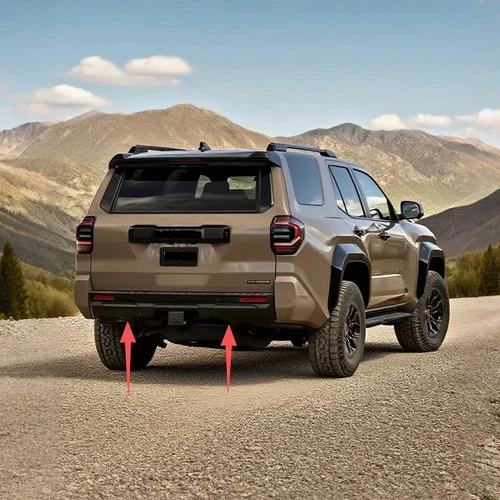 Fits for 4Runner 2025 2026 ABS Bumper Plate Gloss Black Rear Diffuser  - Picture 4 of 4