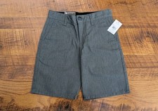 Volcom Frickin Modern Chino Youth Shorts Youth Boys 24 8 Grey NEW