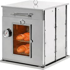 14"H Foldable Camping Oven with 2 Tier Grill, Stainless Steel Portable Camping S