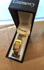 gramercy faux gold rectangle face wrist watch woven metal cuff w jewelry