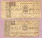 1861 City of Portsmouth (VA) One Dollar, Two Dollars, Virginia — photo 1