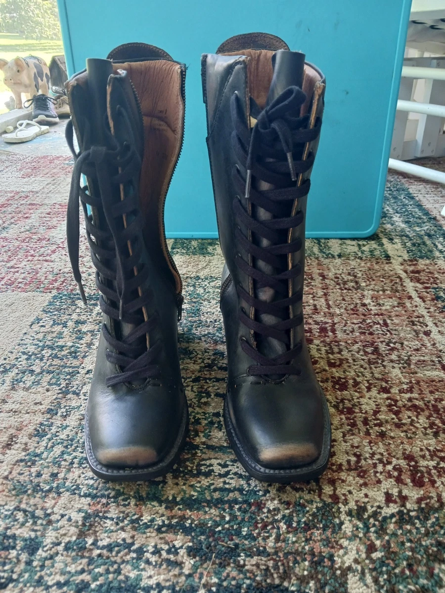 Freebird Oxford shoe lace boots booties Freebird By Steven Casey Ankle Lace Tie Booties Boots- Brown  main image 2