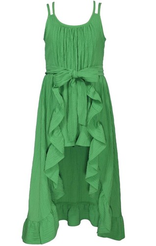 NEW Bonnie Jean Girl Size 16 "GREEN CREPE" Walk-Through Skirted Shorts Romper
