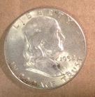 Old US Coin Lot United States 90% Silver Franklin Half Dollar 1952S AU .3617 ASW