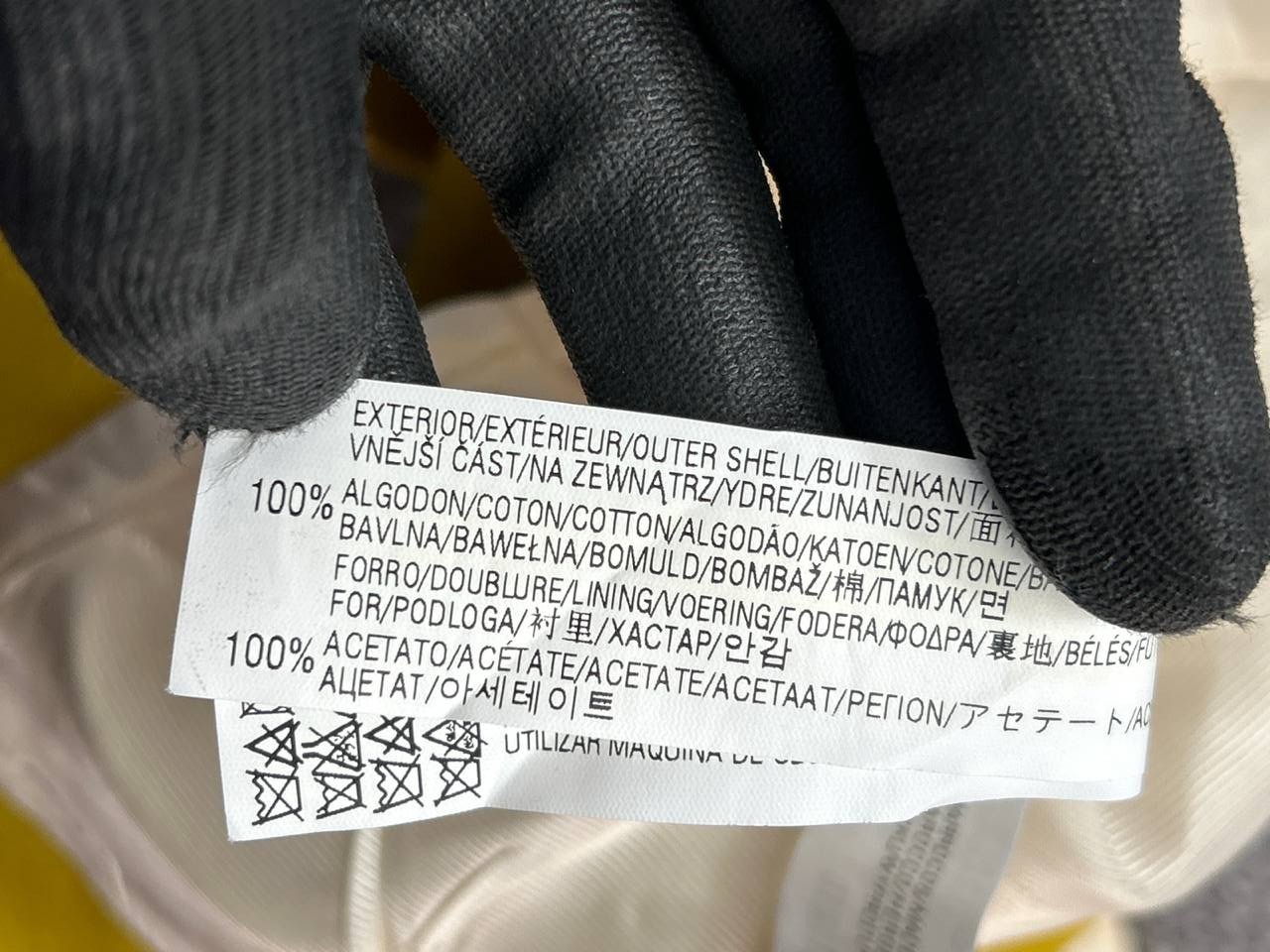 Zara Basic Blazer Jacket Womens Large Yellow Cott… - image 9