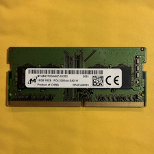 Micron 16GB DDR4 3200MHz Laptop RAM 1Rx8 PC4-3200AA SODIMM MTA8ATF2G64HZ-3G2E2