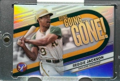 REGGIE JACKSON RARE HOLO INSERT REFRACTOR CHROME SPORTS CARD ATHLETICS A'S MINT