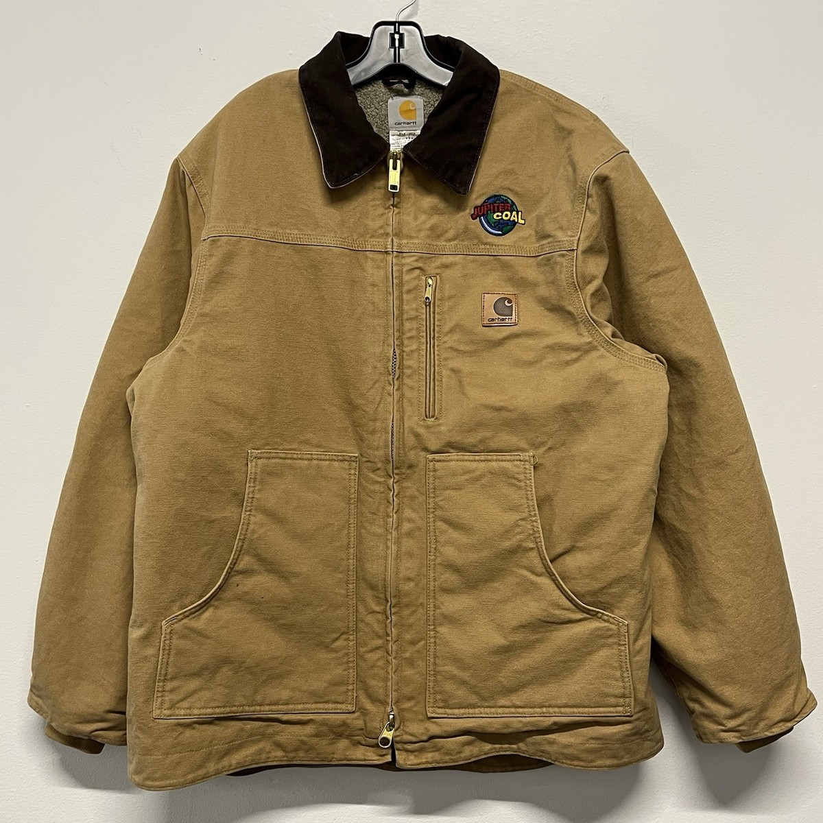 Carhartt C61 CML Camel Brown Tan Sherpa Lined Ridge Coat Jacket