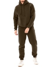 Men's 2 Piece Tracksuits Fleece Pullover Sweatsuits Athletic Fit Jogging Hood...