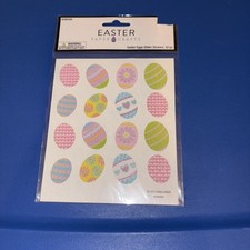 Paper Craft Easter Eggs Glitter Stickers-32 Pc-New