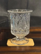 SHANNON CRYSTAL HURRICANE VASE - HEAVY - EXCELLENT CONDITION 