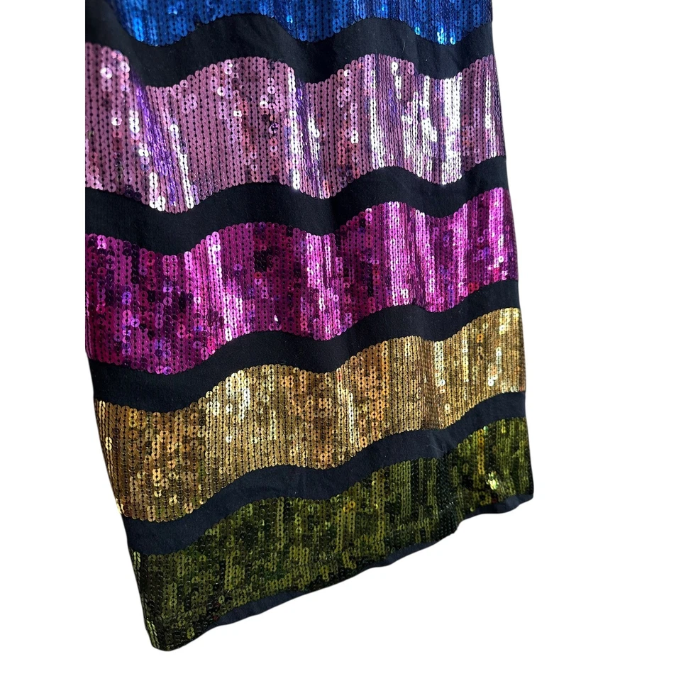 Mini Vestido Forever 21 Lentejuelas Sin Mangas Multicolor Fiesta S Foto 2 de 4