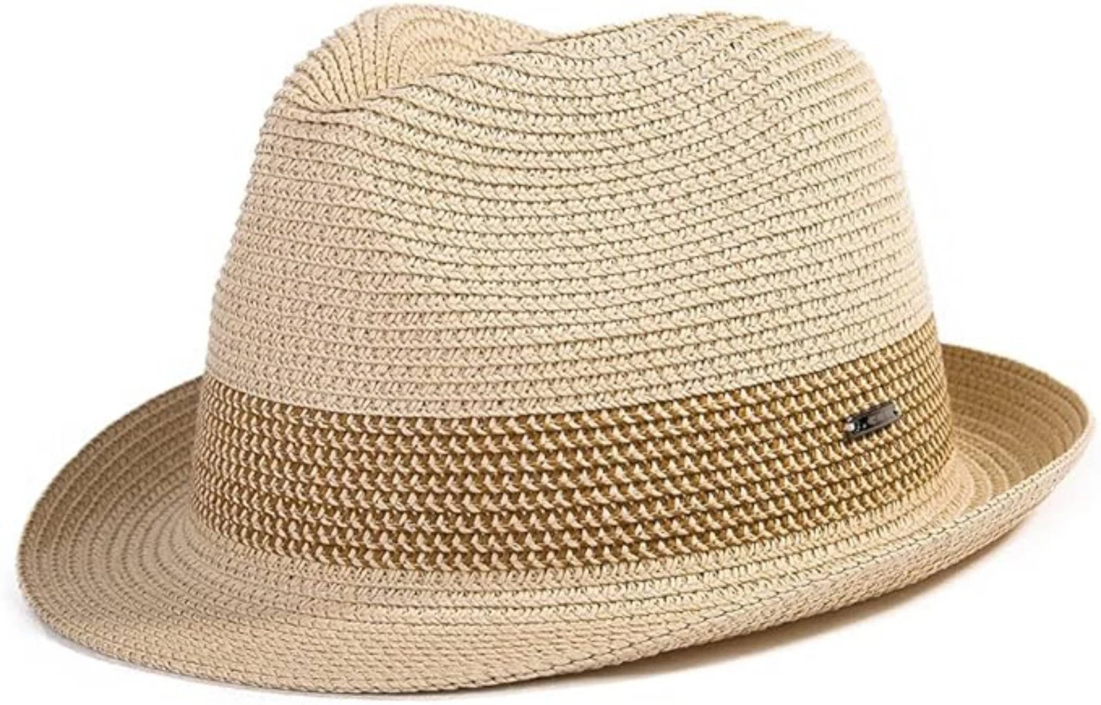 MS Comhats Unisex Straw Trilby Hats Summer Fedora Hat for Beach holiday wear