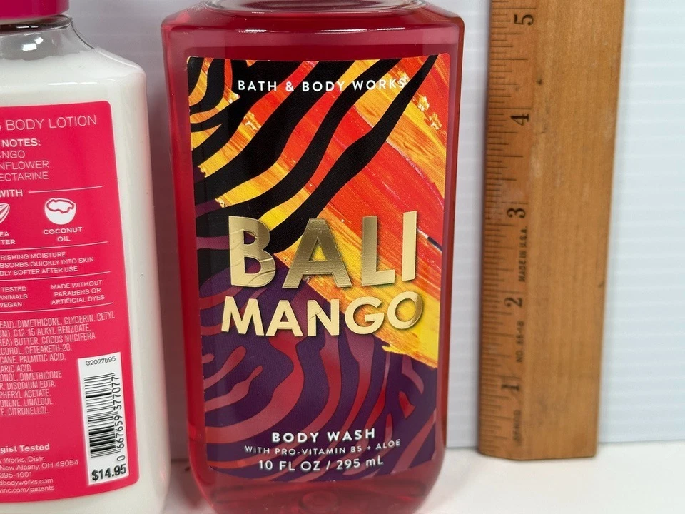Bath & Body Works Bali In Mango Shower Gel/Body Wash  10 oz, Body Lotion 8oz NEW - Image 4 of 4