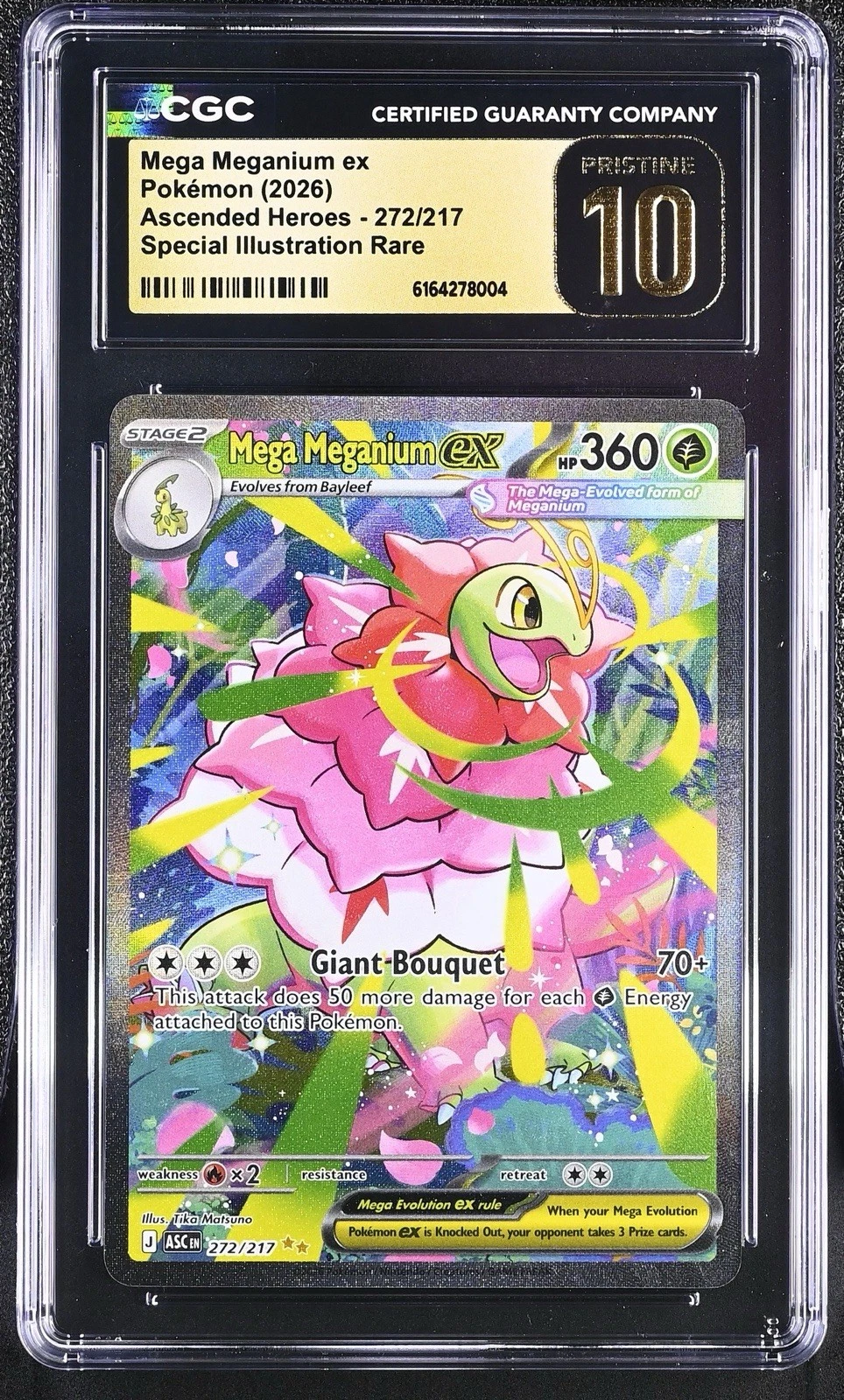 CGC Pristine 10 Mega Meganium ex Ascended Heroes 272/217 SIR Full Art ENG