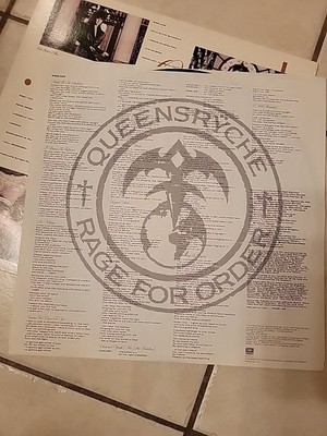Queensryche Rage for Order Vinyl LP Original Pressing 1986 No UPC