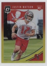 2018 Donruss Optic Rookies Red & Yellow Prizm Justin Watson #112 18vn