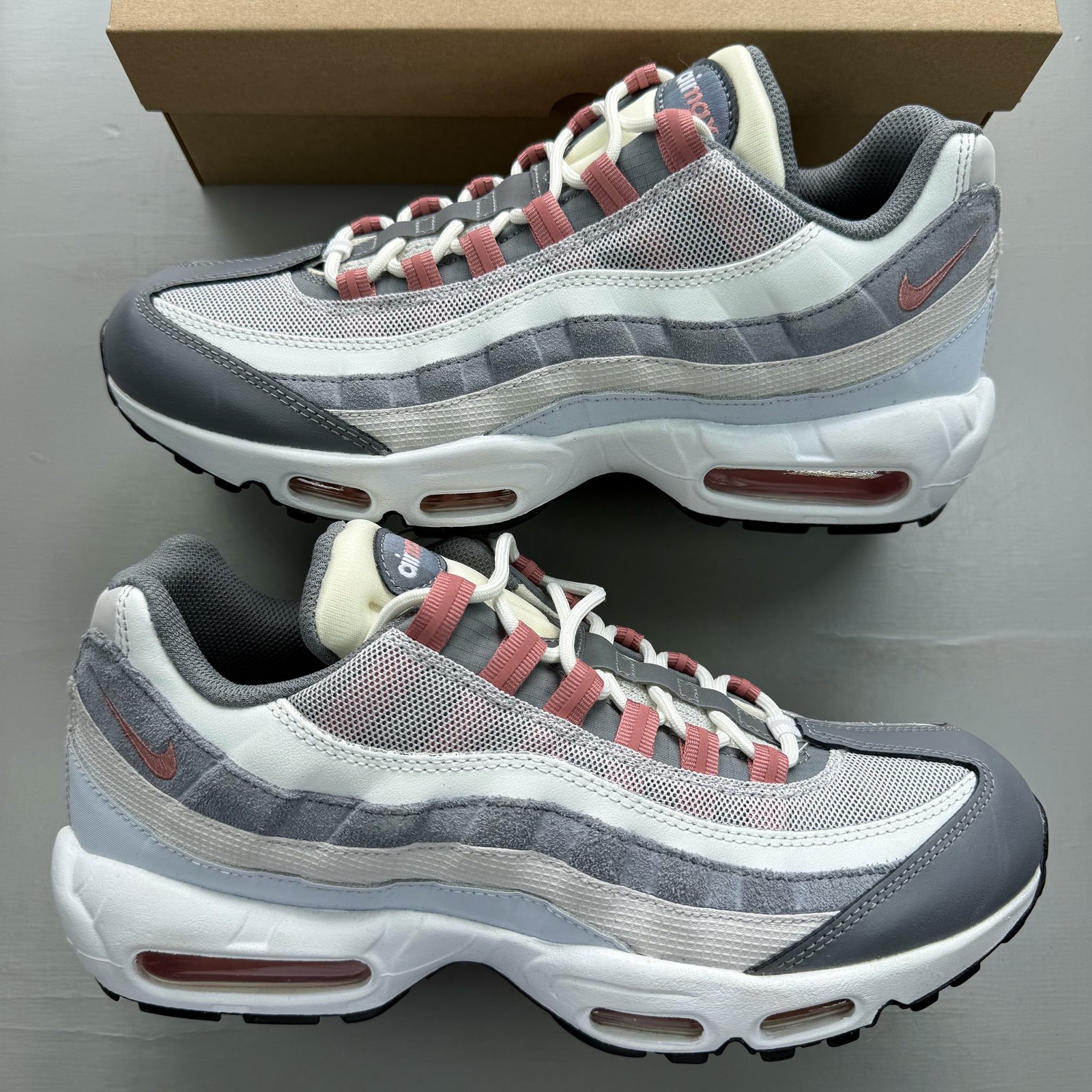 Nike Air Max 95 Size UK 9 Vast Grey Red Stardust Men's Trainers DM0011-008 image 7