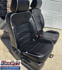 2014-2019 Gmc Sierra Silverado Tahoe Denali Driver Passenger Leather Black