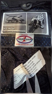 VTG Joe Rocket Suzuki GSX-R Yoshimura Leather Motorcycle Jacket Sz
