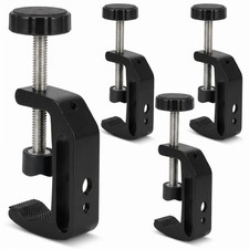 C Clamp Set Universal Heavy Duty 1/4 3/8 Thread Desktop Photo Studio 4 Pack