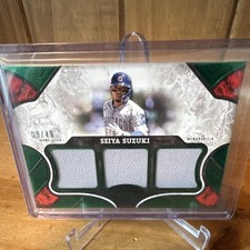 Topps 2024 Tier One Seiya Suzuki #T1R-SS Triple /49 Chicago Cubs Relics