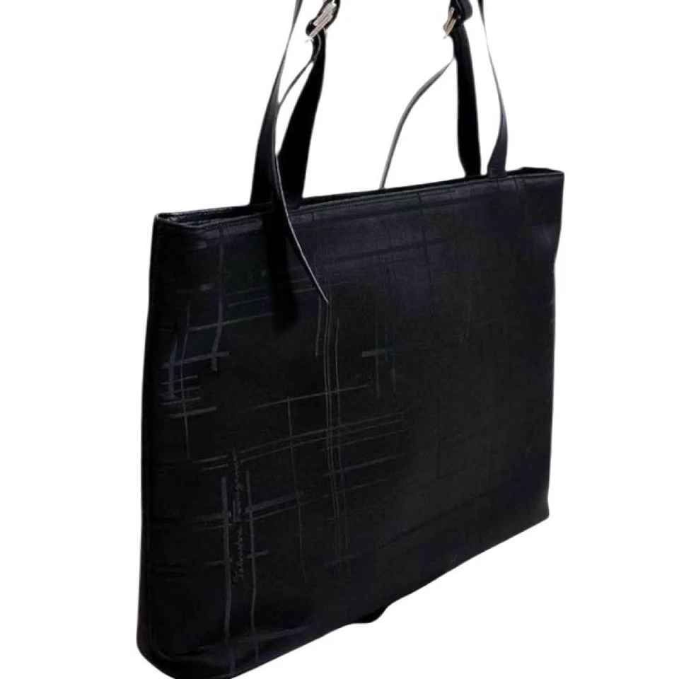 Bolso de Mano Salvatore Ferragamo de Lona Auténtico Negro Mujer Italia 123855 Foto 3 de 4